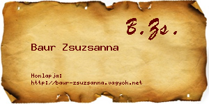 Baur Zsuzsanna névjegykártya