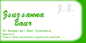 zsuzsanna baur business card